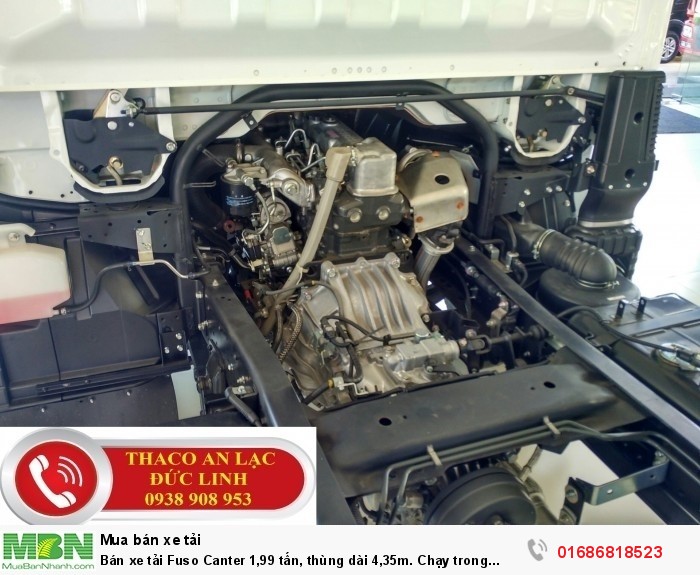 Bán xe tải Fuso Canter 1,99 tấn, thùng dài 4,35m. Chạy trong thành phố