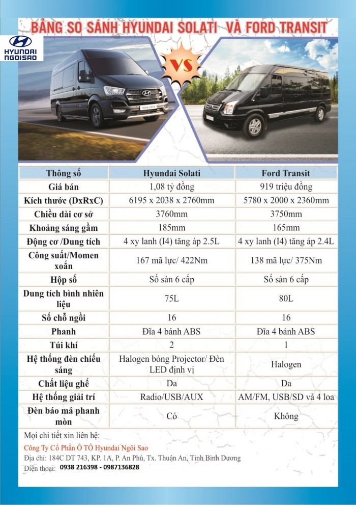 Hyundai Solati xe khách 16 chổ mới nhất