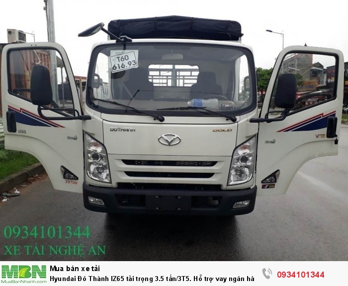 Hyundai Đô Thành IZ65 tải trọng 3.5 tấn/3T5. Hỗ trợ vay ngân hàng 75%