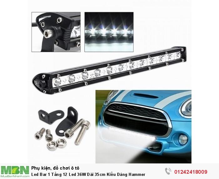 Led Bar 1 Tầng 12 Led 36W Dài 35cm Kiểu Dáng Hammer