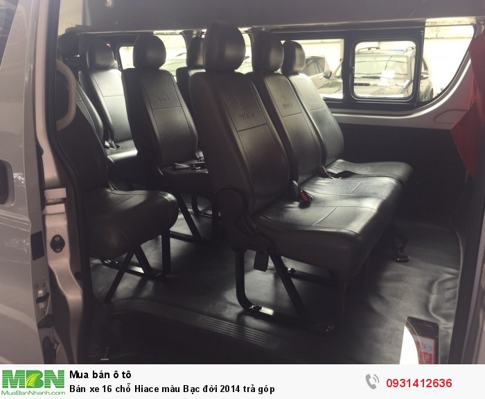 Bán xe 16 chỗ Hiace màu Bạc đời 2014 trả góp