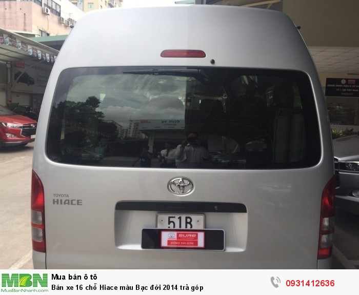 Bán xe 16 chỗ Hiace màu Bạc đời 2014 trả góp