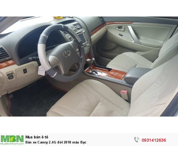 Bán xe Camry 2.4G đời 2010 màu Bạc