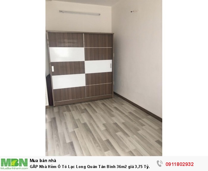 Nhà Hẻm Ô Tô Lạc Long Quân Tân Bình 36m2 giá 3,75 Tỷ.