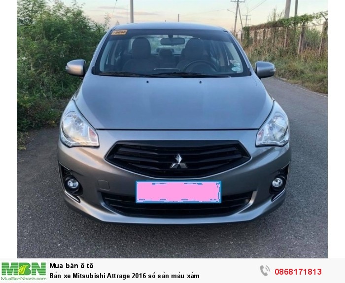 Bán xe Mitsubishi Attrage 2016 số sàn màu xám