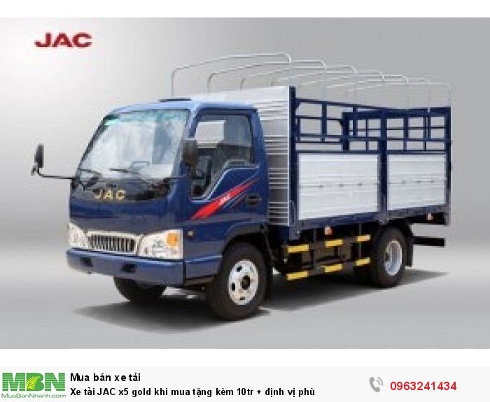 Xe Tải JAC X5 gold có quà hấp dẫn tặng kèm cho khách hàng mua xe