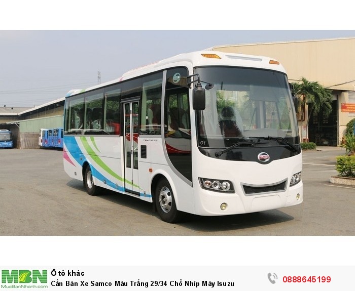 Cần Bán Xe Samco Màu Trắng 29/34 Chỗ Nhíp Máy Isuzu
