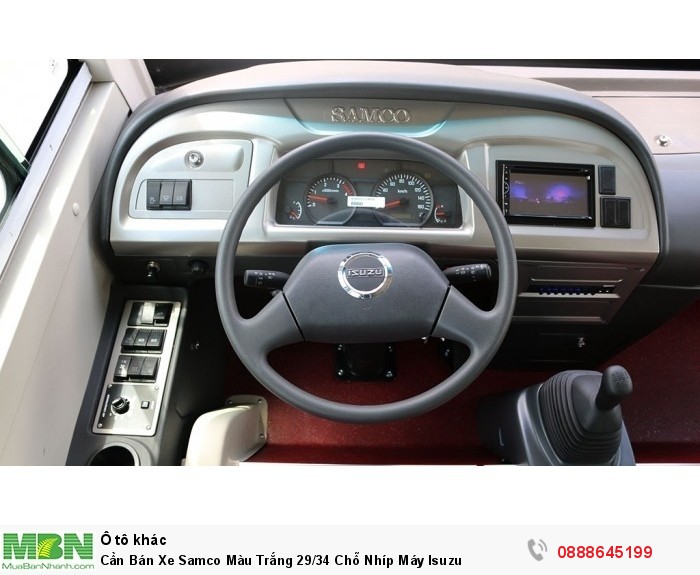 Cần Bán Xe Samco Màu Trắng 29/34 Chỗ Nhíp Máy Isuzu