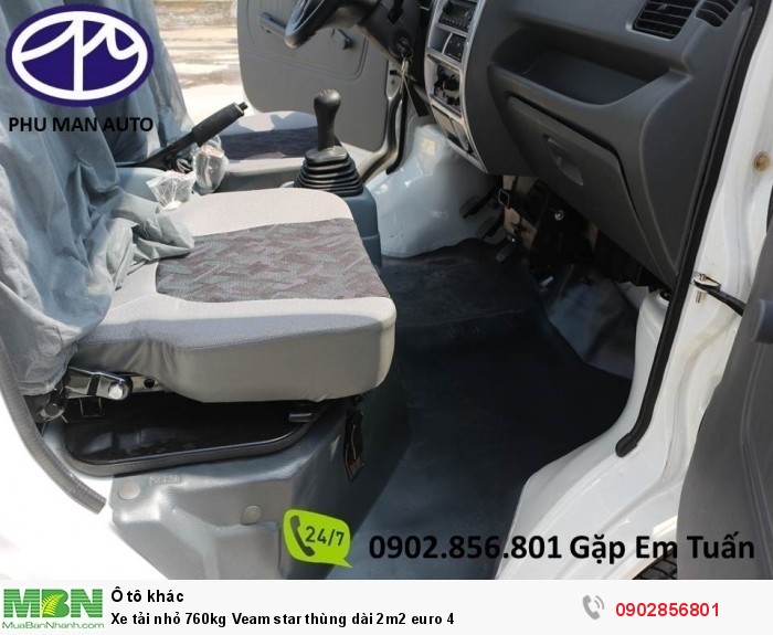 Xe tải nhỏ 760kg Veam star thùng dài 2m2 Euro 4
