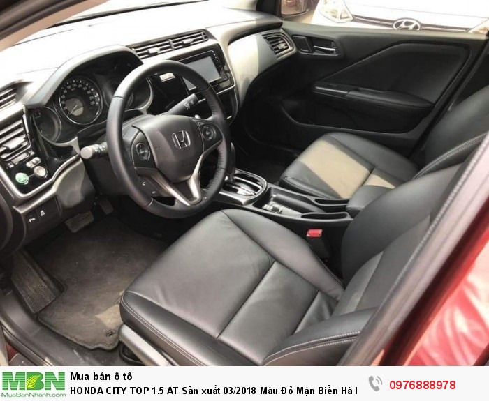 Honda City Top 1.5 At Sản Xuất 03/2018 Màu Đỏ Mận Biển Hà Nội.