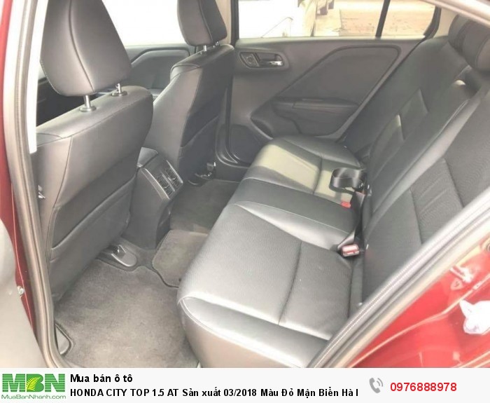 Honda City Top 1.5 At Sản Xuất 03/2018 Màu Đỏ Mận Biển Hà Nội.