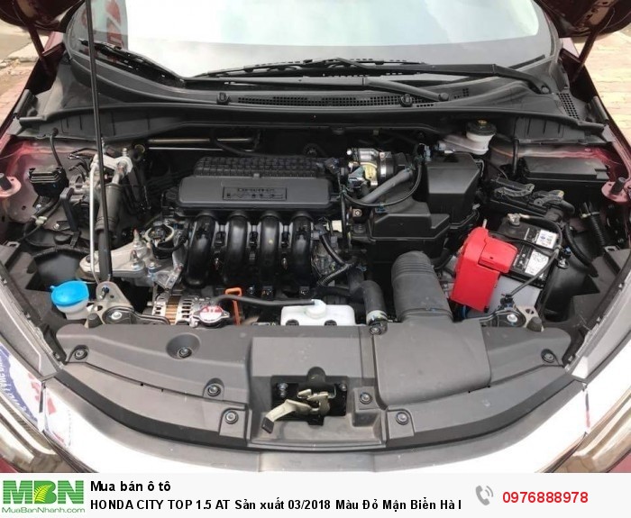 Honda City Top 1.5 At Sản Xuất 03/2018 Màu Đỏ Mận Biển Hà Nội.