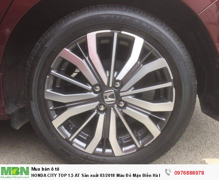 Honda City Top 1.5 At Sản Xuất 03/2018 Màu Đỏ Mận Biển Hà Nội.
