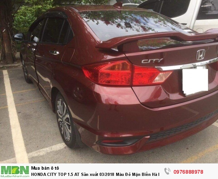 Honda City Top 1.5 At Sản Xuất 03/2018 Màu Đỏ Mận Biển Hà Nội.