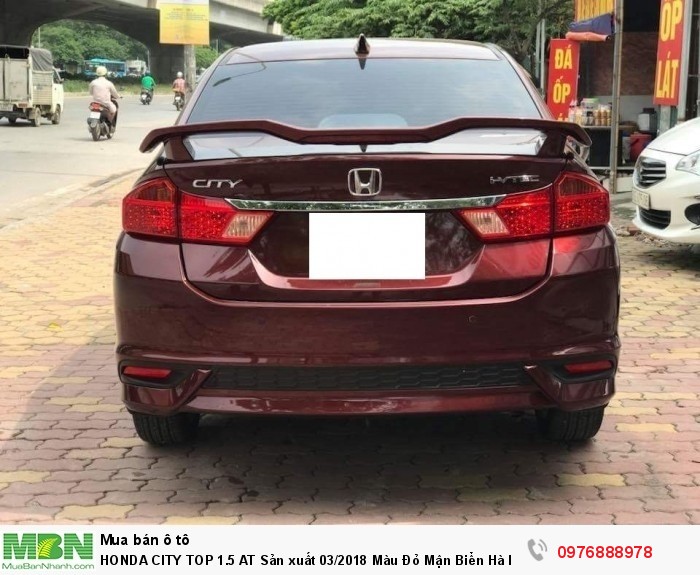 Honda City Top 1.5 At Sản Xuất 03/2018 Màu Đỏ Mận Biển Hà Nội.
