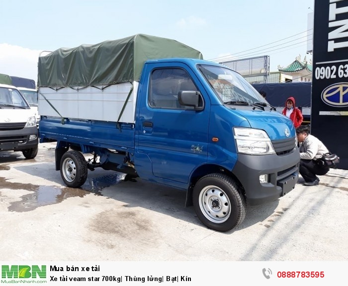 Xe tải veam star 700kg| Thùng lửng| Bạt| Kín