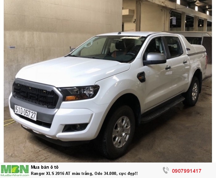 Ranger XLS 2016 AT màu trắng, Odo 34.000, cực đẹp!!
