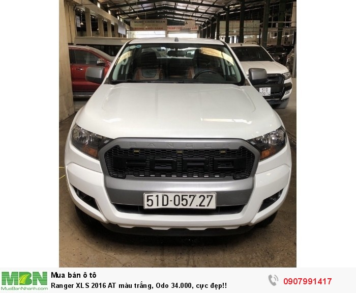 Ranger XLS 2016 AT màu trắng, Odo 34.000, cực đẹp!!