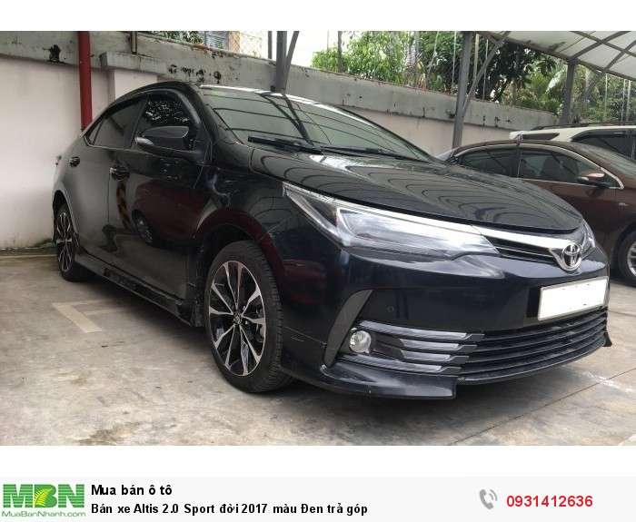 Bán xe Altis 2.0 Sport đời 2017 màu Đen trả góp