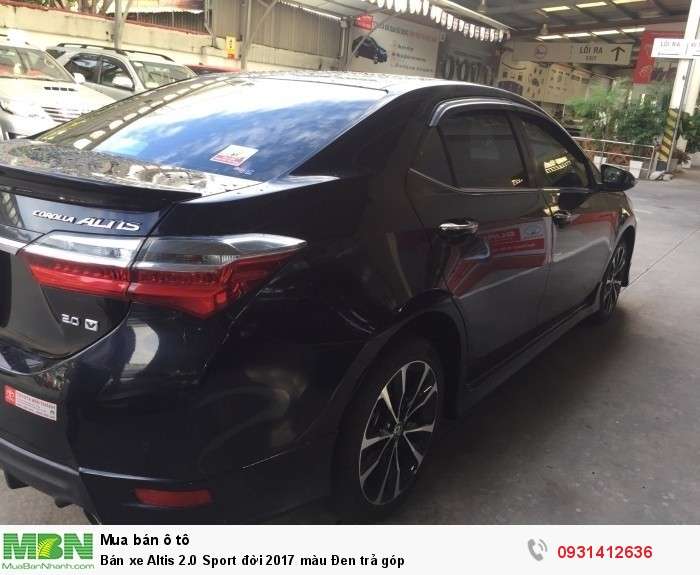 Bán xe Altis 2.0 Sport đời 2017 màu Đen trả góp