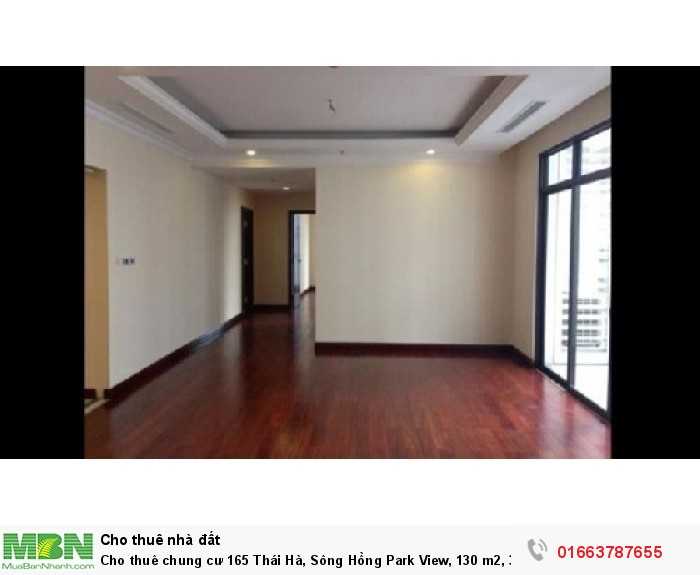 Cho thuê chung cư 165 Thái Hà, Sông Hồng Park View, 130 m2, 3 phòng ngủ, đồ cơ bản