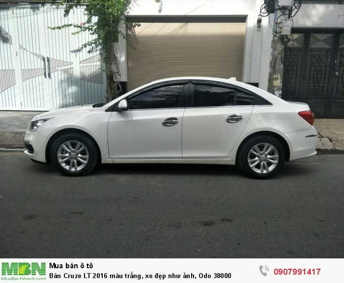 Bán Cruze LT 2016 màu trắng, xe đẹp như ảnh, Odo 38000