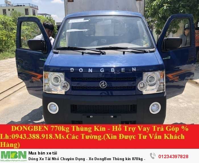 Dòng Xe Tải Nhỏ Chuyên Dụng - Xe DongBen Thùng kín 870kg - Giá TỐT