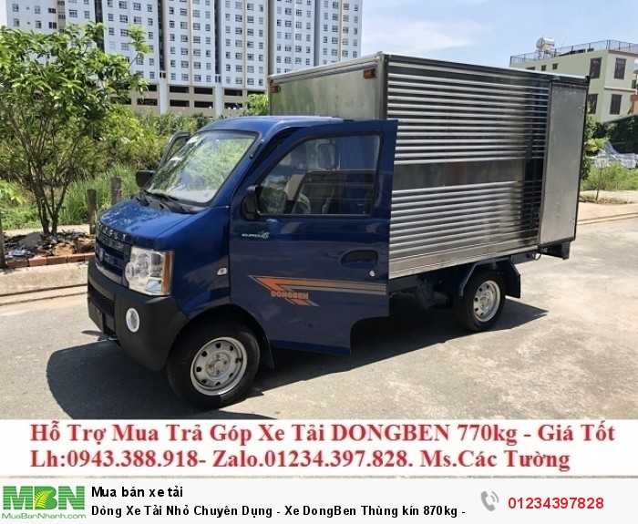 Dòng Xe Tải Nhỏ Chuyên Dụng - Xe DongBen Thùng kín 870kg - Giá TỐT