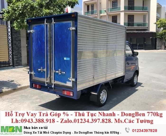 Dòng Xe Tải Nhỏ Chuyên Dụng - Xe DongBen Thùng kín 870kg - Giá TỐT