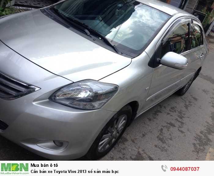 Cần bán xe Toyota Vios 2013 số sàn màu bạc
