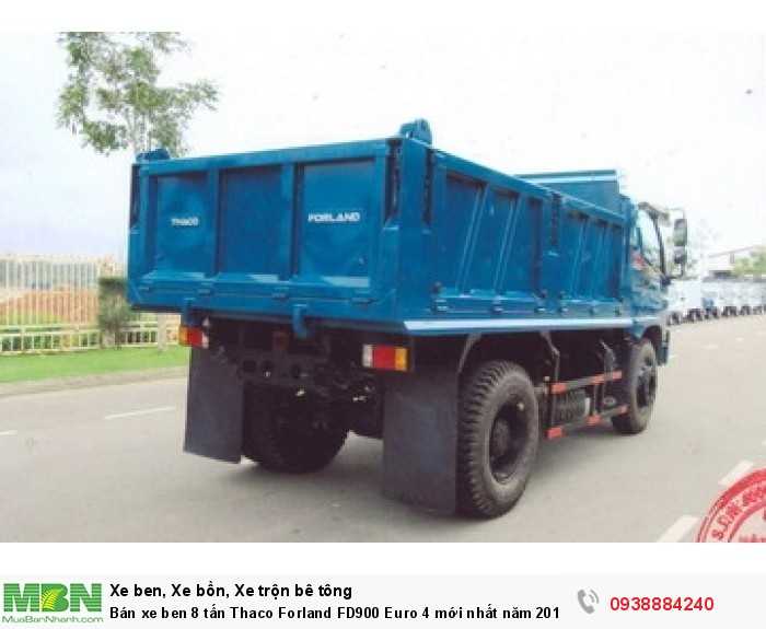 Bán xe ben 8 tấn Thaco Forland FD900 Euro 4 mới nhất năm 2018 tại Long An, Tiền Giang, Bến Tre