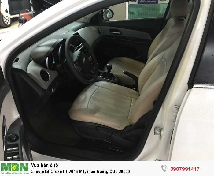 Chevrolet Cruze LT 2016 MT, màu trắng, Odo 38000