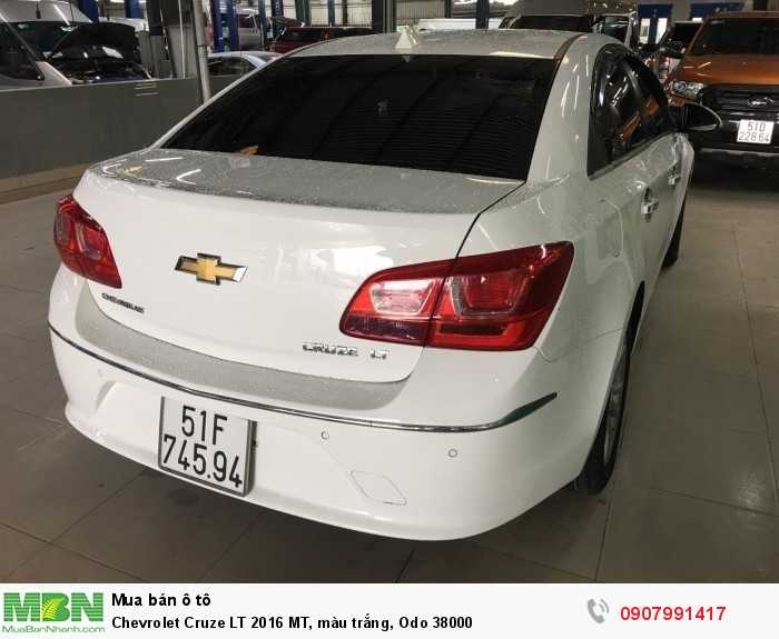 Chevrolet Cruze LT 2016 MT, màu trắng, Odo 38000
