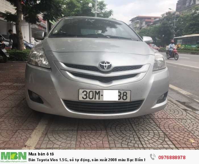 Bán Toyota Vios 1.5G, số tự động, sản xuất 2008 màu Bạc Biển Hà Nội