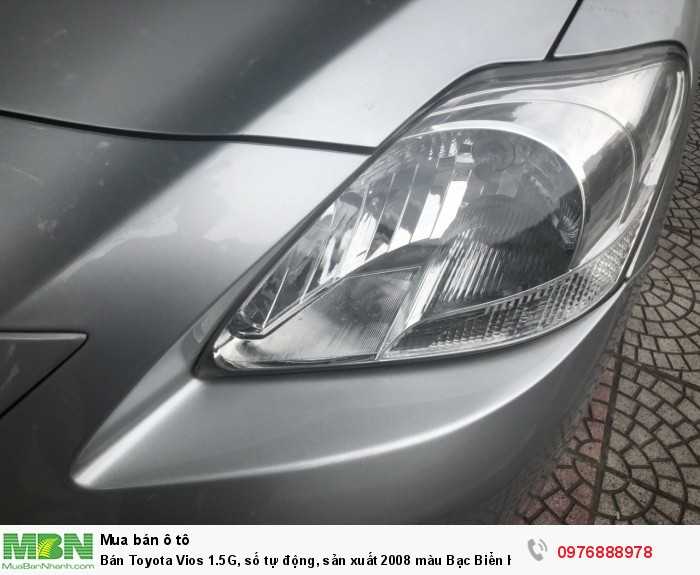 Bán Toyota Vios 1.5G, số tự động, sản xuất 2008 màu Bạc Biển Hà Nội
