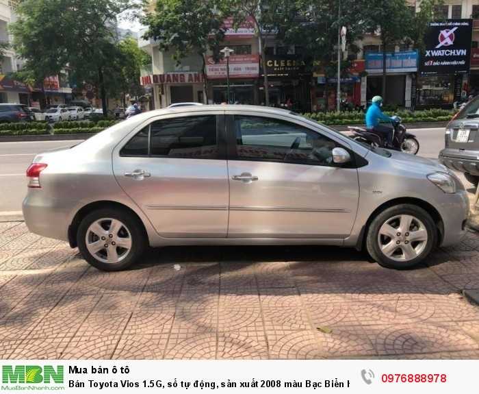 Bán Toyota Vios 1.5G, số tự động, sản xuất 2008 màu Bạc Biển Hà Nội