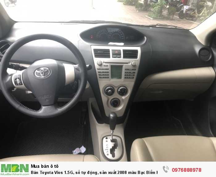 Bán Toyota Vios 1.5G, số tự động, sản xuất 2008 màu Bạc Biển Hà Nội