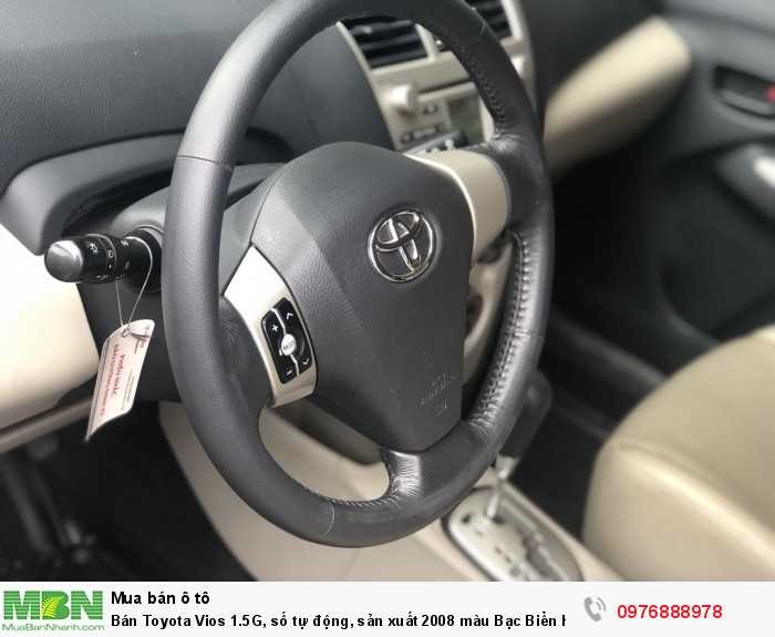 Bán Toyota Vios 1.5G, số tự động, sản xuất 2008 màu Bạc Biển Hà Nội