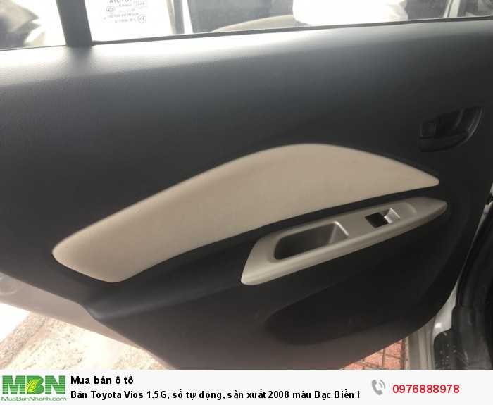 Bán Toyota Vios 1.5G, số tự động, sản xuất 2008 màu Bạc Biển Hà Nội