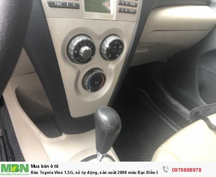 Bán Toyota Vios 1.5G, số tự động, sản xuất 2008 màu Bạc Biển Hà Nội