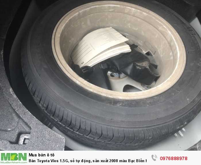 Bán Toyota Vios 1.5G, số tự động, sản xuất 2008 màu Bạc Biển Hà Nội