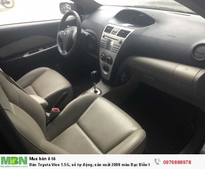Bán Toyota Vios 1.5G, số tự động, sản xuất 2008 màu Bạc Biển Hà Nội