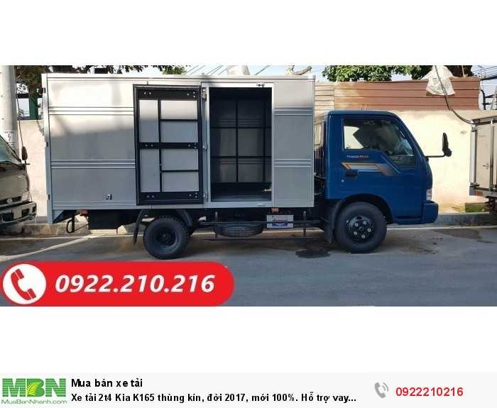 Xe tải 2t4 Kia K165 thùng kín, đời 2017, mới 100%. Hỗ trợ vay ngân hàng.