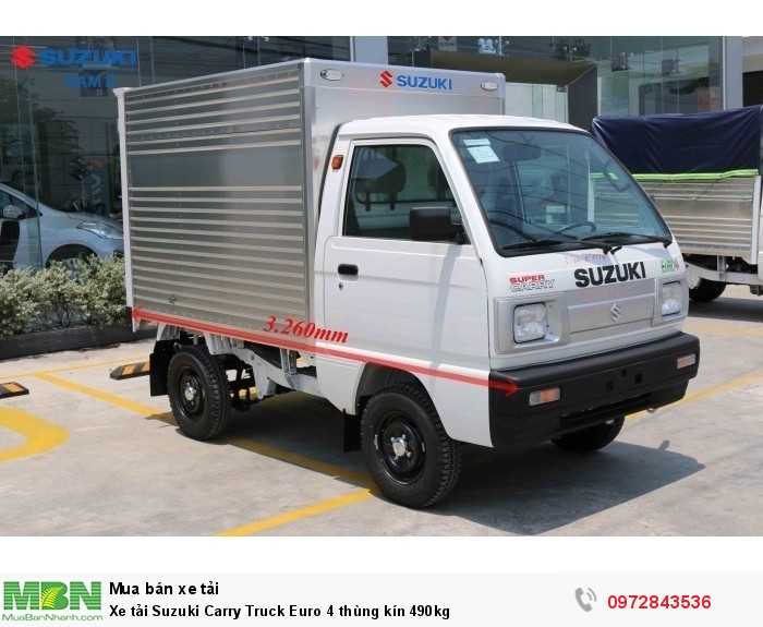 Xe tải Suzuki Carry Truck Euro 4 thùng kín 490kg