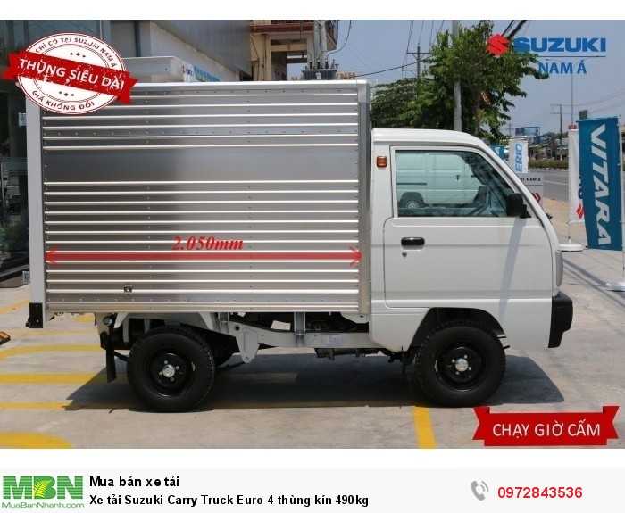 Xe tải Suzuki Carry Truck Euro 4 thùng kín 490kg