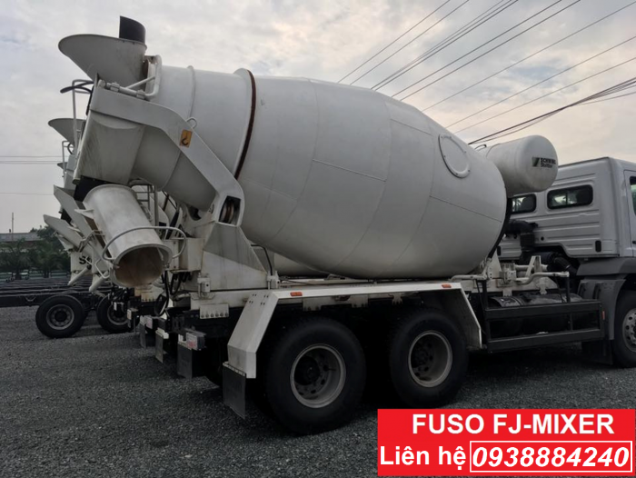 Bán xe bồn trộn 7 khối Nhật Bản Mitsubishi Fuso FJ-Mixer tại Long An, Tiền Giang, Bến Tre