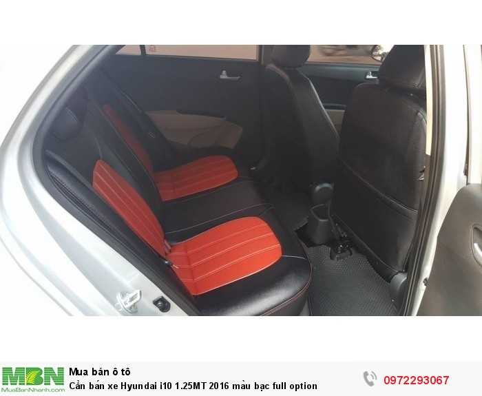Cần bán xe Hyundai i10 1.25MT 2016 màu bạc full option