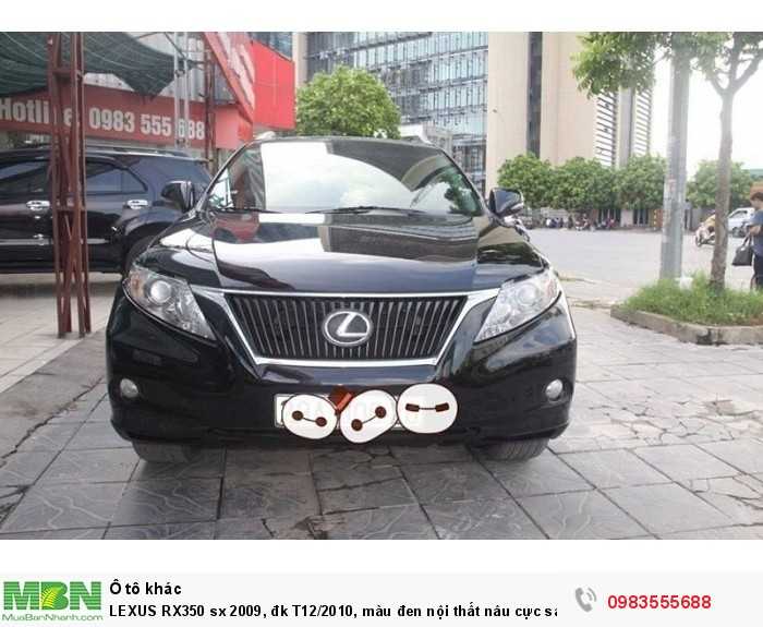 LEXUS RX350 sx 2009, đk T12/2010, màu đen nội thất nâu cực sang.