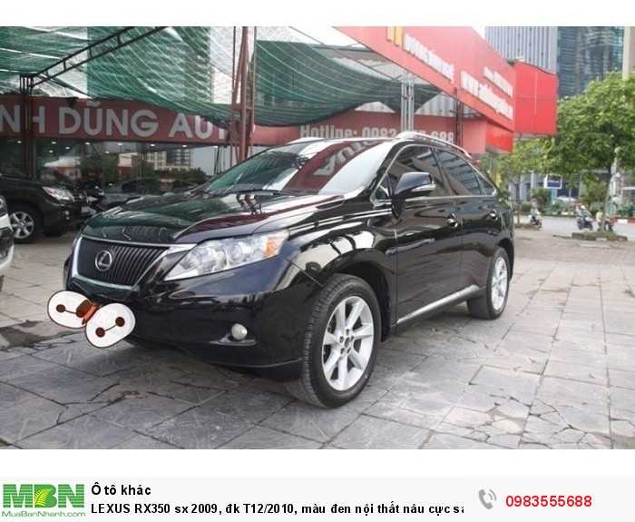 LEXUS RX350 sx 2009, đk T12/2010, màu đen nội thất nâu cực sang.