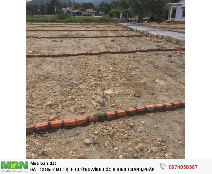 Đất 4x16m2 Mt Lại H Cường.Vĩnh Lộc B.Binh Chánh,Pháp Lý Rõ Ràng,Bao Xây Dựng